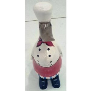 DECOR JAVA STATUE WOOD DUCK CHEF (40hry)
