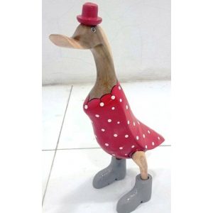 DECOR JAVA WOOD STATUE DUCK WELCOME HOME (50hry)