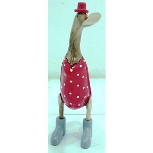DECOR JAVA WOOD STATUE DUCK WELCOME HOME (50hry)